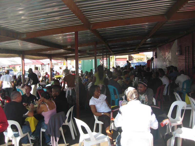 Inside Mzoli’s yard