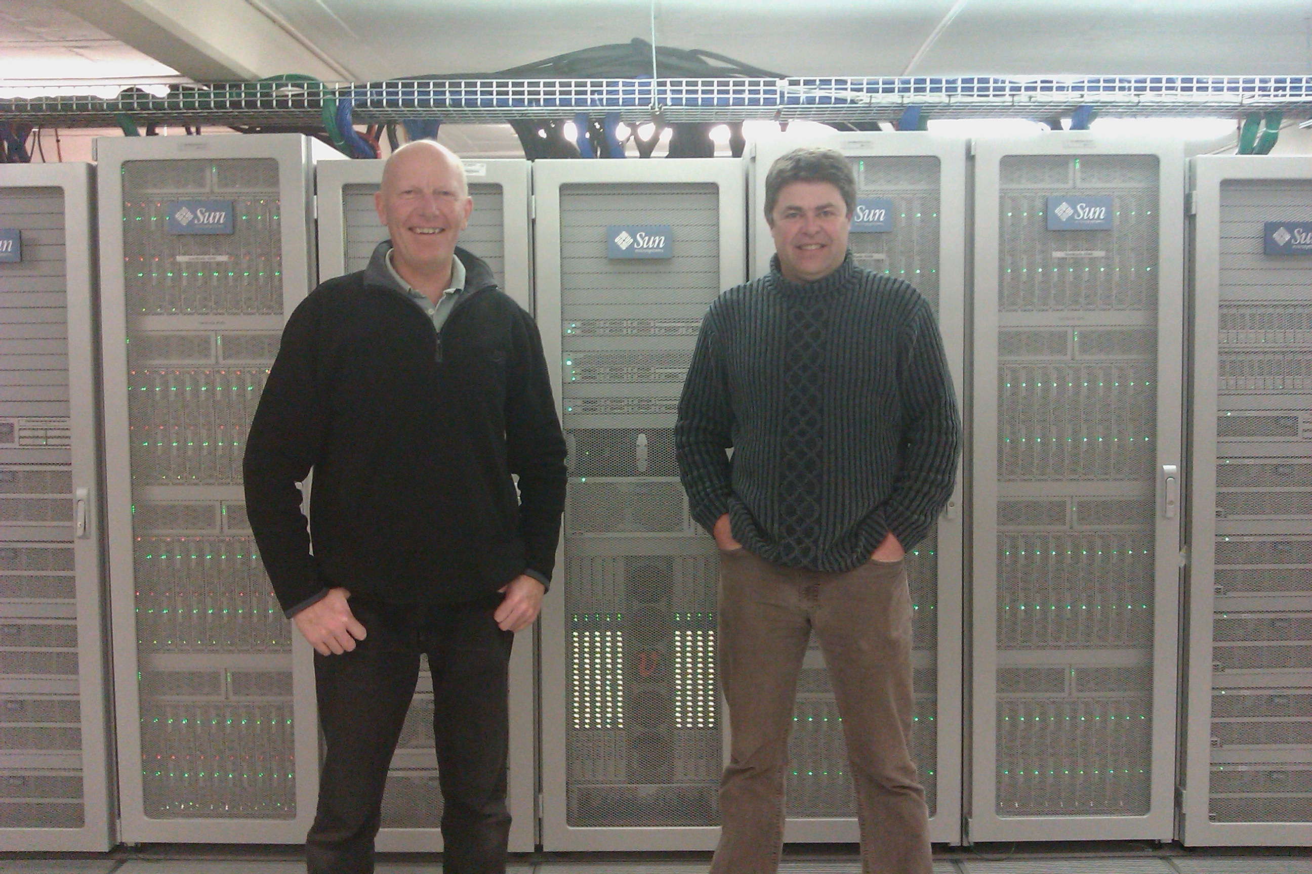 Myself and Stewart Bernard in front of the Sun cluster