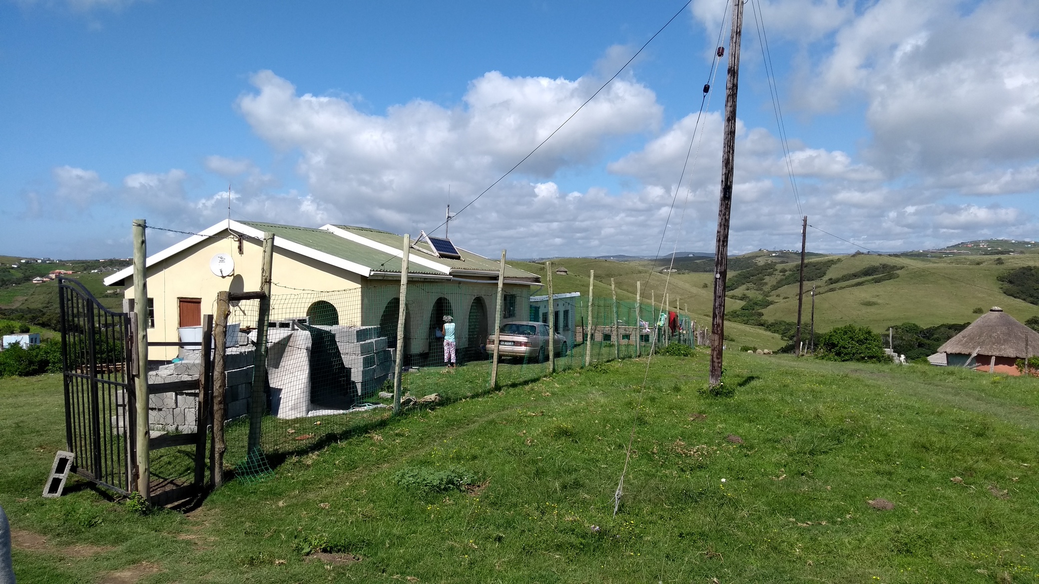Local station, with antenna and solar panel