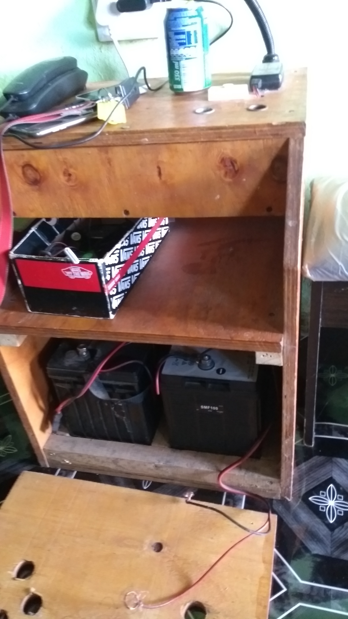 Batteries, phone, charging ports